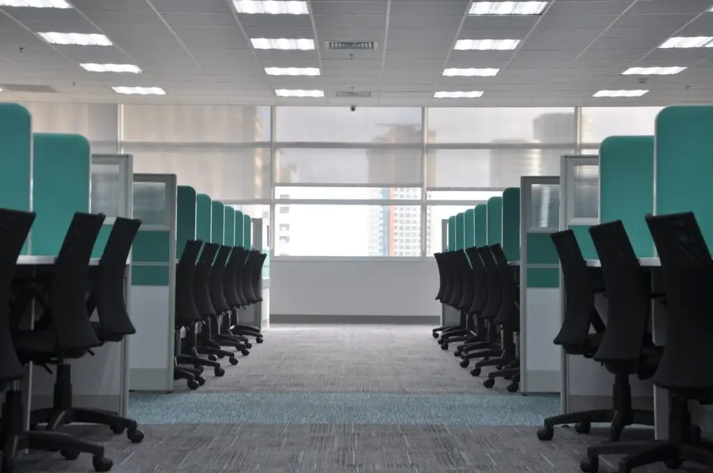 A carpeted office looking for commercial carpet cleaning services